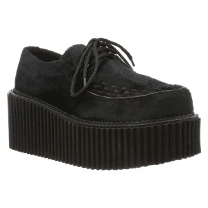 Black 7,5 cm CREEPER-202 creepers shoes women - rockabilly platform shoes