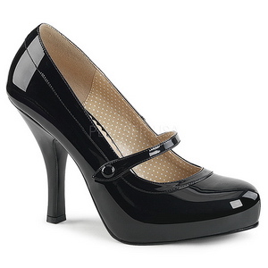 Black Patent 11,5 cm PINUP-01 big size pumps shoes