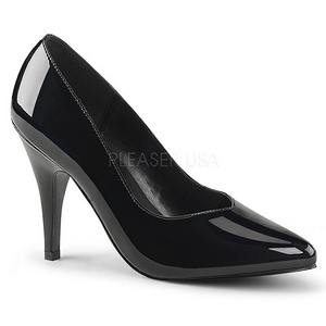 Black Shiny 10 cm DREAM-420 Pumps High Heels for Men