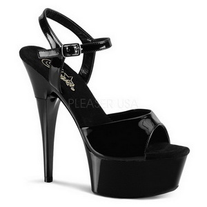 Black Shiny 15 cm CAPTIVA-609 High Heels Platform