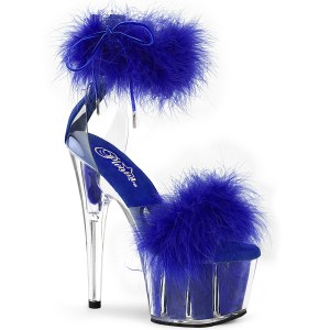 Blau 18 cm ADORE-724F exotic pole sandaletten mit federn