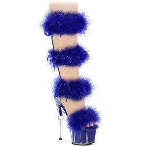 Blau 18 cm ADORE-728F exotic pole sandaletten mit federn