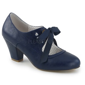 Blau 6,5 cm WIGGLE-32 retro vintage maryjane pumps mit blockabsatz