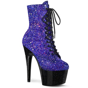 Blau glitter 18 cm Pleaser ADORE-1020MG pole dance ankel boots