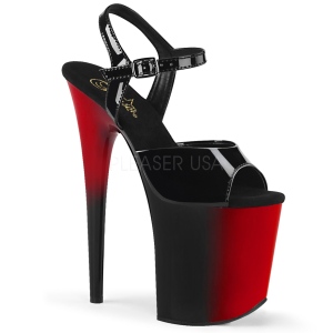 Dual Colored 20 cm FLAMINGO-809BR Platform High Heels Shoes