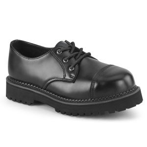 Echtes Leder RIOT-03 demonia stahlkappenschuhe - unisex punk schuhe