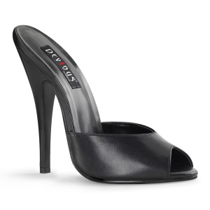 Echtes leder 15 cm DOMINA-101 high heel mules für männer