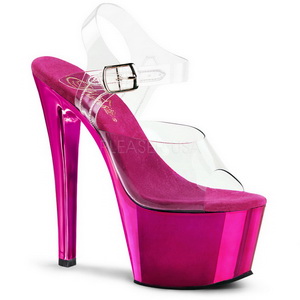 Fuchsia Transparent 18 cm SKY-308 High Heels Platform