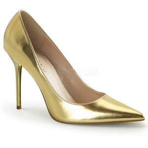 Gold Matt 10 cm CLASSIQUE-20 High Heels Pumps für Männer
