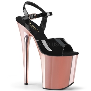 Gold chrome plateau 20 cm FLAMINGO-809 pleaser high heels