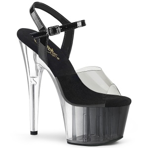 Gray transparent 18 cm ADORE-708T-1 Exotic stripper high heel shoes