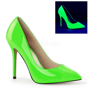 Grün Neon 13 cm AMUSE-20 spitze pumps mit stiletto absatz