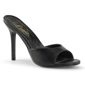 Kunstleder 10 cm CLASSIQUE-01 damen pantoletten schuhe