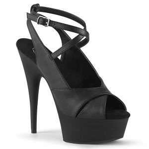 Kunstleder 15 cm DELIGHT-632 sling back sandaletten mit plateau