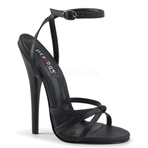 Kunstleder 15 cm Devious DOMINA-108 Sandaletten mit high heels