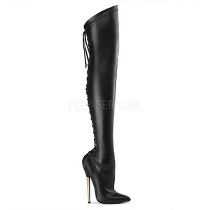 Kunstleder 16 cm DAGGER-3060 fetisch overknee stiefel