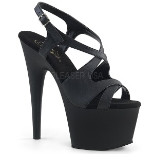 Kunstleder 18 cm ADORE-730 Plateau Sandaletten mit High Heels