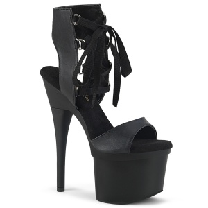 Kunstleder 18 cm ESTEEM-700-14 high heels mit knchelschnrung
