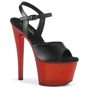 Kunstleder 18 cm SKY-309T pleaser sandaletten mit plateau