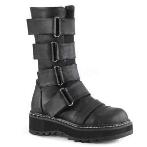 Kunstleder 3 cm LILITH-211 Demonia stiefel plateau