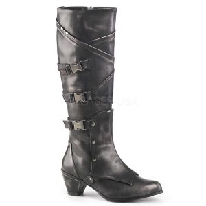 Kunstleder 6,5 cm MAIDEN-8820 Damen Stiefel