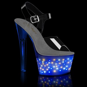 LED light platform 18 cm ECHOLITE-708 exotic pole dance high heel sandals