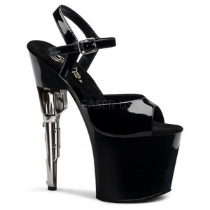 Lack 19 cm BONDGIRL-709 Plateau Pistole High Heels