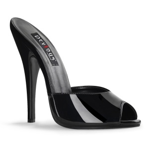 Lackleder 15 cm DOMINA-101 high heel mules für männer