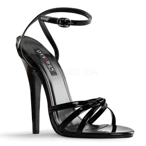 Lackleder 15 cm Devious DOMINA-108 Sandaletten mit high heels
