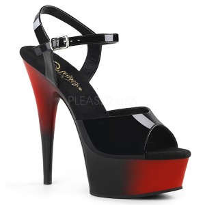 Lackleder 15 cm Pleaser DELIGHT-609BR Sandaletten mit high heels