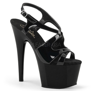 Lackleder 18 cm ADORE-730 Plateau Sandaletten mit High Heels