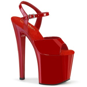 Lackleder 19 cm ENCHANT-709 rote pleaser schuhe high heel