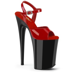 Lackleder 23 cm INFINITY-909-2 pleaser heels - extreme plateau high heels