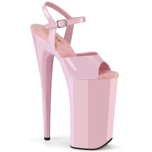 Lackleder 25,5 cm BEYOND-009 Rosa pleaser extreme plateau high heels