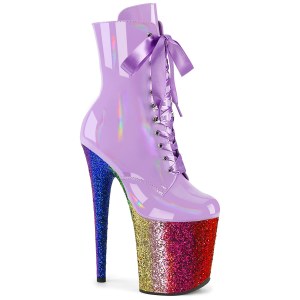 Lavender glitter 20 cm FLAMINGO-1020HG Exotic stripper ankle boots