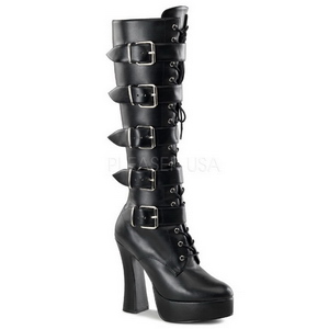 Matt 13 cm ELECTRA-2042 plateau damenstiefel mit schnalle