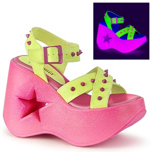 Neon 13 cm Demonia DYNAMITE-02 lolita sandals wedge sandals