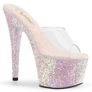 Opal 18 cm ADORE-701LG glitter plateau pantoletten damen