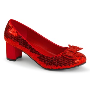 Pailletten pumps 5 cm DOROTHY cosplay schleife pumps prinzessin schuhe