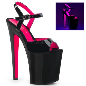 Patent 20 cm XTREME-809TT High Heeled Sandal Neon Platform