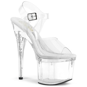 Perspex plateau 18 cm TREASURE-708EST pleaser high heels durchsichtig