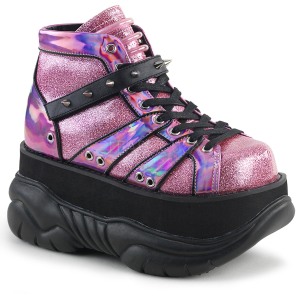 Pink Kunstleder 7,5 cm NEPTUNE-100 Plateau Gothic Schuhe Herren