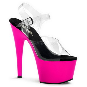 Pink Neon 18 cm ADORE-708UV Plateau High Heels