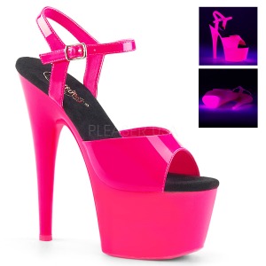 Pink Neon 18 cm ADORE-709UV Plateau High Heels