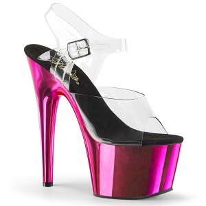 Pink chrome plateau 18 cm Pleaser ADORE-708 pole dance schuhe