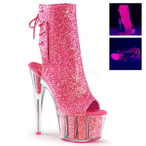 Pink glitter 18 cm ADORE-1018G damen stiefeletten mit plateausohle