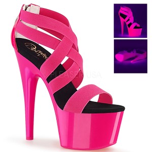 Pink neon 18 cm Pleaser ADORE-769UV pole dance high heels schuhe