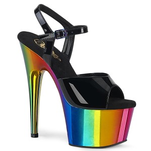 Plateau regenbogen 18 cm ADORE-709RC pole dance high heels