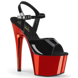 Red 18 cm ADORE-709 Chrome Platform High Heel