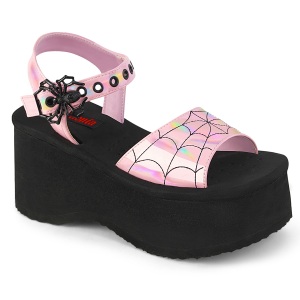 Rosa 6,5 cm DemoniaCult FUNN-10 lolita emo plateau sandaletten